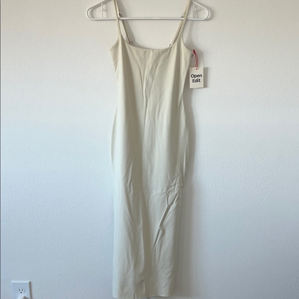 Open Edit Cream Spaghetti Strap Dress